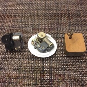 3 Vintage Music Box Mechanisms